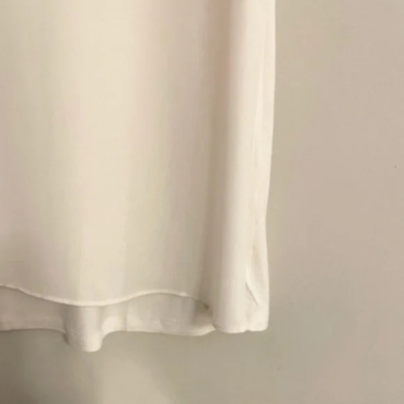 NWT LOFT Rib Trim Mixed Media Shell Top White - Picture 2 of 9